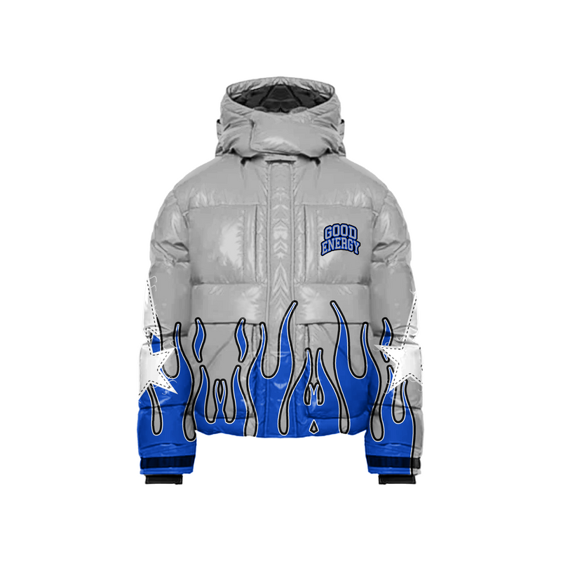 Blue Flame Bubble Coat